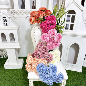 Nouvelles fleurs artificielles Austin en soie pour décorations de mariage, studio photo, décoration de table à la maison, rose, orange, blanc, bleu, rouge - Product Image 3