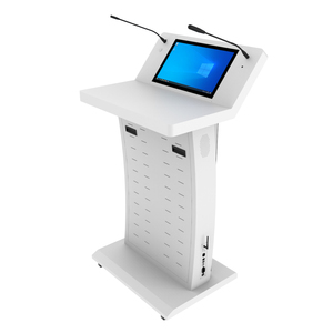 <span class=keywords><strong>Atril</strong></span> Digital Inteligente con <span class=keywords><strong>Monitores</strong></span> Duales, Micrófono con Cable/Inalámbrico y Base Giratoria <span class=keywords><strong>para</strong></span> Uso en Iglesias - Product Image 1