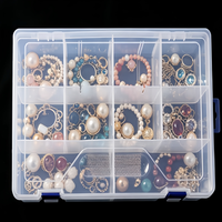 Boîte de rangement transparente rectangulaire à 10 compartiments en plastique PP de haute qualité pour la vente en gros