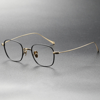 Monturas de Gafas GWS199, Gafas de Titanio con Montura Redonda para Hombre y Mujer, Gafas Ópticas de Titanio