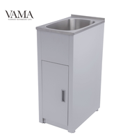 Lavage des mains personnalisé VAMA évier en acier inoxydable baignoire à linge et armoire en fer