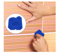 Kit d'outils de calfeutrage K-046 4 pièces outils de finition pour joint d'étanchéité en Silicone (bleu)