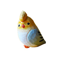 Petits animaux en bois peints à la main, décoration d'oiseaux, figurines d'oiseaux sculptées pour la maison, artisanat en bois, boîtes en bois, enseignes murales