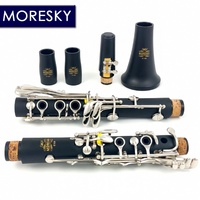 MORESKY Customizable Clarinet Nickel Silver Surface Hard Rubber 17 Keys BB Tone Copper-Nickel Key E126 (OEM)