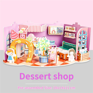 Good Baby - Rompecabezas 3D de casa, modelo de papel para ensamblar, juguete educativo y creativo para niñas, con cocina, baño, dormitorio y sala de estar - Product Image 4