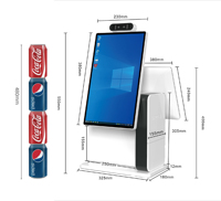 Kiosque de libre-service de bureau de 15.6 pouces, kiosque de paiement de commande d'individu de machine d'écran tactile de caisse enregistreuse de position