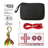 Petite boîte de rangement avec lanière remplacement de mallette de rangement rigide de luxe pour Makey Makey Invention Kit de jeu édition boîte-cadeau noir