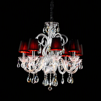 Lustres en cristal de verre classiques modernes de luxe pour villa, salon, salle de banquet, luminaire suspendu, décoration de mariage