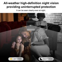 Mini caméra réseau sans fil 130 °   Caméra de surveillance IP intelligente grand angle pour la sécurité domestique intérieure avec stockage sur le cloud TF