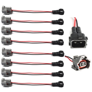 Adaptateur d'injecteur de carburant, faisceau de câblage en cuivre, connecteur automobile 2 voies Jecs mâle Denso femelle, assemblage de câbles de conversion - Product Image 1