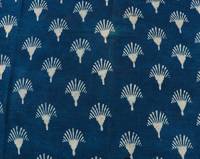 Tapis en coton indigo Dabu Block Print 4x6 fait main avec pompons, tapis bohème pour le salon, décoration de sol