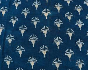 Indigo Dabu Block Print Cotton <b>Rug</b> 4x6 Handmade Carpet with Tassels <b>Boho</b> Floor Mat Living Room Decor - Product Image 3