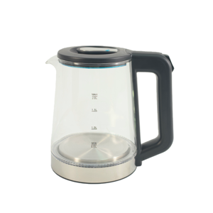 Tetera Eléctrica Inalámbrica de Vidrio Borosilicato Transparente de Gran Capacidad (2L) con Control de Temperatura para Uso en Hoteles - Product Image 1