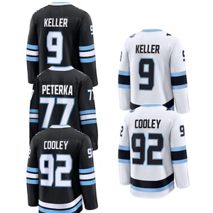 Jersey de hockey sobre hielo de Utah 2025-#9 Keller #92 Cooley #77 Peterka blanco 100% poliéster cosido bordado logotipos uniforme - Product Image 2