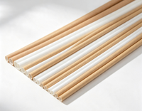 Pailles jetables en papier de 8,5 pouces, pailles écologiques jumbo pour thé aux perles et boissons lactées