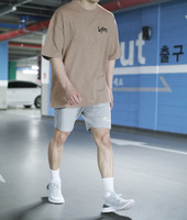 T-Shirt Unisexe Oversize Nice Youpin Personnalisé Qualité Supérieure Tissu Épais pour Sport avec Motif Uni et Col Confortable