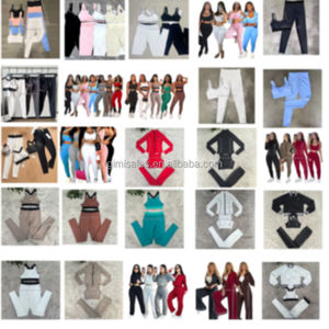 Nueva moda conjuntos de mallas con Control de barriga sujetador de cuello redondo ensanchado cintura alta amor corazón blanco contraste trasero pantalón Yoga Fitness conjuntos - Product Image 3