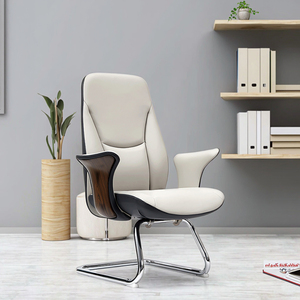 Ekintop-<span class=keywords><strong>Silla</strong></span> de oficina giratoria moderna de cuero nórdico con base de aluminio para mesas y sillas de oficina y conferencias - Product Image 6