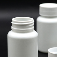 Bouteille de pilules et de vitamines en HDPE blanc opaque recyclable et écologique de 80 ml avec logo personnalisé, sérigraphiée, pour emballages médicaux de capsules