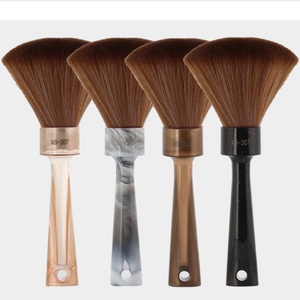 Brosse à poils doux en nylon électroplaqué pour le cou, brosse de nettoyage du visage pour barbier, outil de beauté pour salon de coiffure - Product Image 3