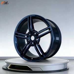 Rines de Aleación de Aluminio Forjado de 17, 18 y 19 Pulgadas, Diseño Clásico Personalizable de 5 Radios en Negro Brillante para Porsche Taycan, Panamera, <span class=keywords><strong>911</strong></span> y 718 - Product Image 2