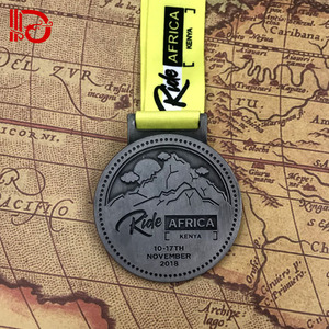 Custom Metal Medal Zinc Alloy Enamel Painted Commemorative Ride Africa Kenya 2018 Marathon Event <b>Trophy</b> - Product Image 1