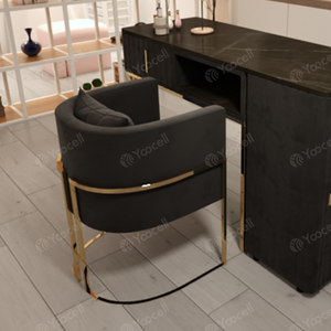 Yoocell Black <strong>Nail</strong> Salon Furniture Design Beauty Manicure Tables <strong>Nail</strong> <strong>Tech</strong> <strong>Desk</strong> and Chairs Manicure Table for Sale - Product Image 2