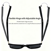 Lunettes audio IA à oreille ouverte avec haut-parleurs stéréo intégrés 5.4, double microphone, traduction en temps réel, réduction du bruit, magnétiques