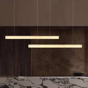 アラバスターシャンデリアゴールデン/ブラック仕上げアラバスターペンダントライトスペイン語アラバスターシェードダイニングルーム用シャンデリア - Product Image 6