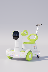 Coche de equilibrio recargable para niños con Control remoto giratorio eléctrico para niños, coche de juguete de educación temprana con música ligera y mango de empuje - Product Image 3