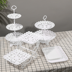 Tempat Kue Bertingkat, Penyangga Cupcake, Tempat Buah, Nampan Sajian Logam untuk Pesta Pernikahan, Ulang Tahun, Festival, Peralatan Kue - Product Image 3