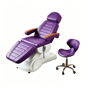 Table de massage esthétique, lit facial électrique inclinable, fauteuil de salon, lit de beauté pour extensions de cils avec pédale, lits de beauté - Product Image 2