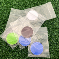 Vente en gros, en vrac, prêt à expédier, plusieurs couleurs, impression UV, Logo personnalisé, support de pièce, accessoires de Golf, marqueur de balle de Golf en métal