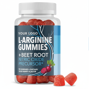 Gummies à l'Arginine OEM, complément d'oxyde nitrique, bonbons gélifiés avec L-Citrulline et racine de betterave pour l'énergie, l'endurance, la récupération et le soutien - Product Image 1