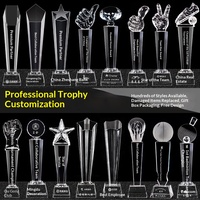 Trophée en cristal blanc de style chinois - Récompenses personnalisables pour les entreprises et la publicité, pour les écoles, les entreprises, les compétitions sportives