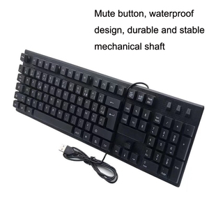 Venta caliente opciones multilenguaje 108 teclas impermeable ordenador silencioso 1,5 m teclado con cable USB - Product Image 5