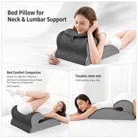 Coussin de soutien multifonctionnel pour le cou et le dos en position couchée, en mousse à mémoire de forme respirante en forme de U, pour la lecture et l'utilisation de téléphone portable