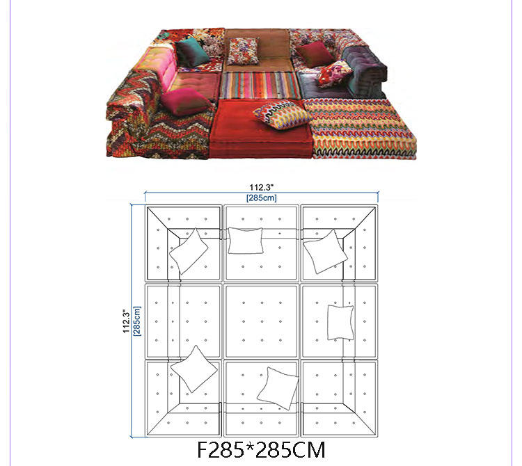 Model F: 285 * 285 CM