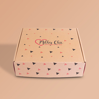 Boîte en carton ondulé personnalisée avec logo, emballage pliable pour bijoux, cosmétiques, impression, boîte cadeau en papier pour expédition