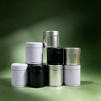Boîte en métal de 30g avec couvercle à vis hermétique pour poudre de thé matcha, emballage brillant personnalisé, boîtes à matcha de qualité alimentaire