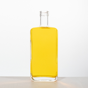 Quảng trường Gin Chai <span class=keywords><strong>200ml</strong></span> 375ml 500ml 700ml 750ml Rum Tequila hình chữ nhật Glass rượu chai - Product Image 2