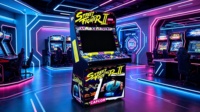 Console de jeu vidéo rétro nostalgique Street Fighter, écran LCD 32 pouces, 2 joueurs, machine d'arcade professionnelle en bois à monnayeur