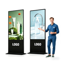 Pantalla LCD de Señalización Digital de 49 Pulgadas con Soporte de Piso, Pantalla Táctil Android para Publicidad en Tiendas de Conveniencia