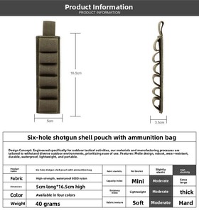 <b>Outdoor</b> 6-hole bulk pack accessories, multi-functional tactical bulk tool bag, pouch, quick-release po - Product Image 5