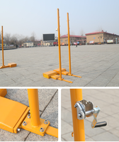 Poteau de filet de badminton mobile réglable en acier de haute qualité avec roues pour usage intérieur/extérieur, directement du fabricant chinois