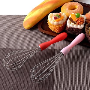 Fouet à œufs moderne de 9 pouces en acier inoxydable avec manche en plastique pour la pâtisserie et la cuisine, outil en silicone pour usage domestique - Product Image 2
