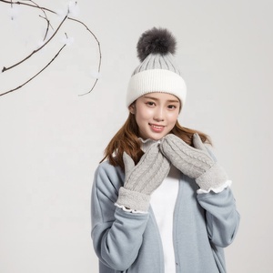 MIO Gants en <span class=keywords><strong>laine</strong></span> angora de style jacquard pour femmes avec mitaines d'hiver chaudes et confortables en polaire tricotée personnalisées pour le cyclisme et la pêche - Product Image 5