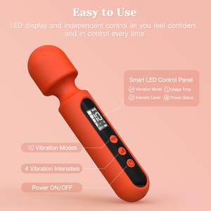 Vibrador Recargable por USB para Mujeres, Estimulador de Punto G, Glándulas y Clítoris, con Pantalla LCD, Varita de Pasión, Kit de Masaje para Mujeres - Product Image 2