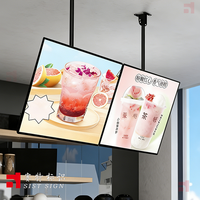 Poster Film LED SIST SIGN Menu, Kotak Lampu Iklan Luar Ruangan Dua Sisi Persegi Panjang, Bingkai Snap, Dapat Disesuaikan