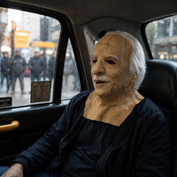 Masque en latex réaliste de vieil homme avec cheveux blancs et moustache, design de personnage âgé pour visage complet, drôle et amusant, pour Pâques et Halloween, OEM